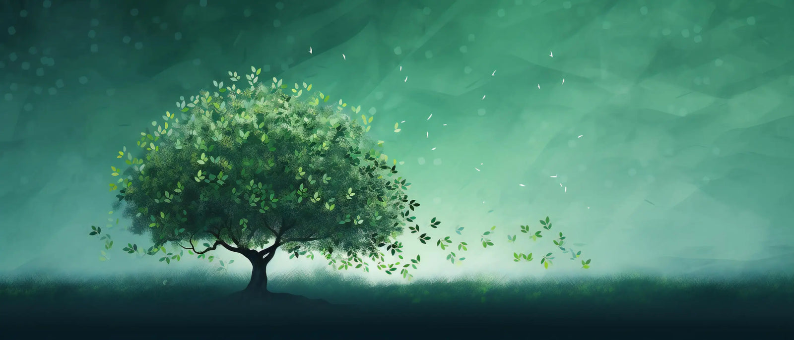 Papier Peint Paysage - Arbre Solitaire