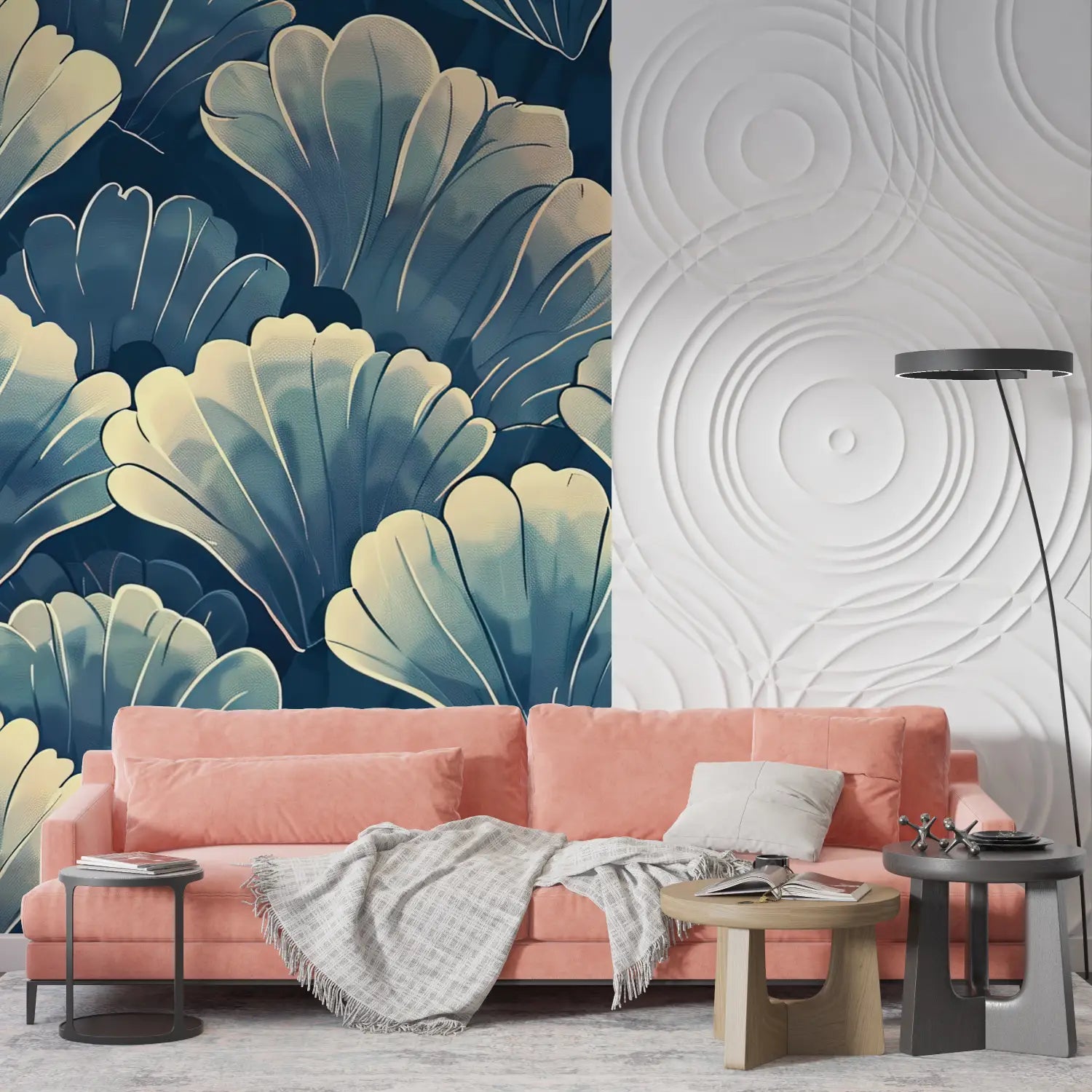 Japanese Wallpaper - Light Ginkgo Leaves