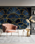 Geometric Wallpaper - Art Deco Graphic Scales