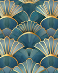Japanese Wallpaper - Fan-shaped Wave Patterns
