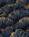 Japanese Wallpaper - Golden Fan Flowers