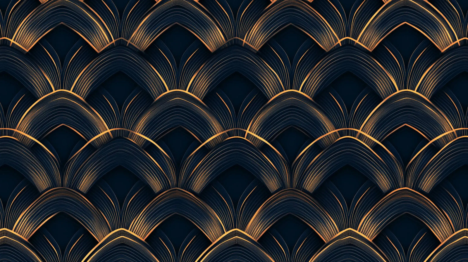 Papier Peint Art & Déco - Motif Écailles Élégant