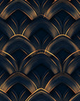 Papier Peint Art & Déco - Motif Écailles Élégant
