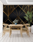 Papier Peint Art & Déco - Losanges Dorés Structurés