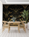 Papier Peint Art & Déco - Eventails Dorés