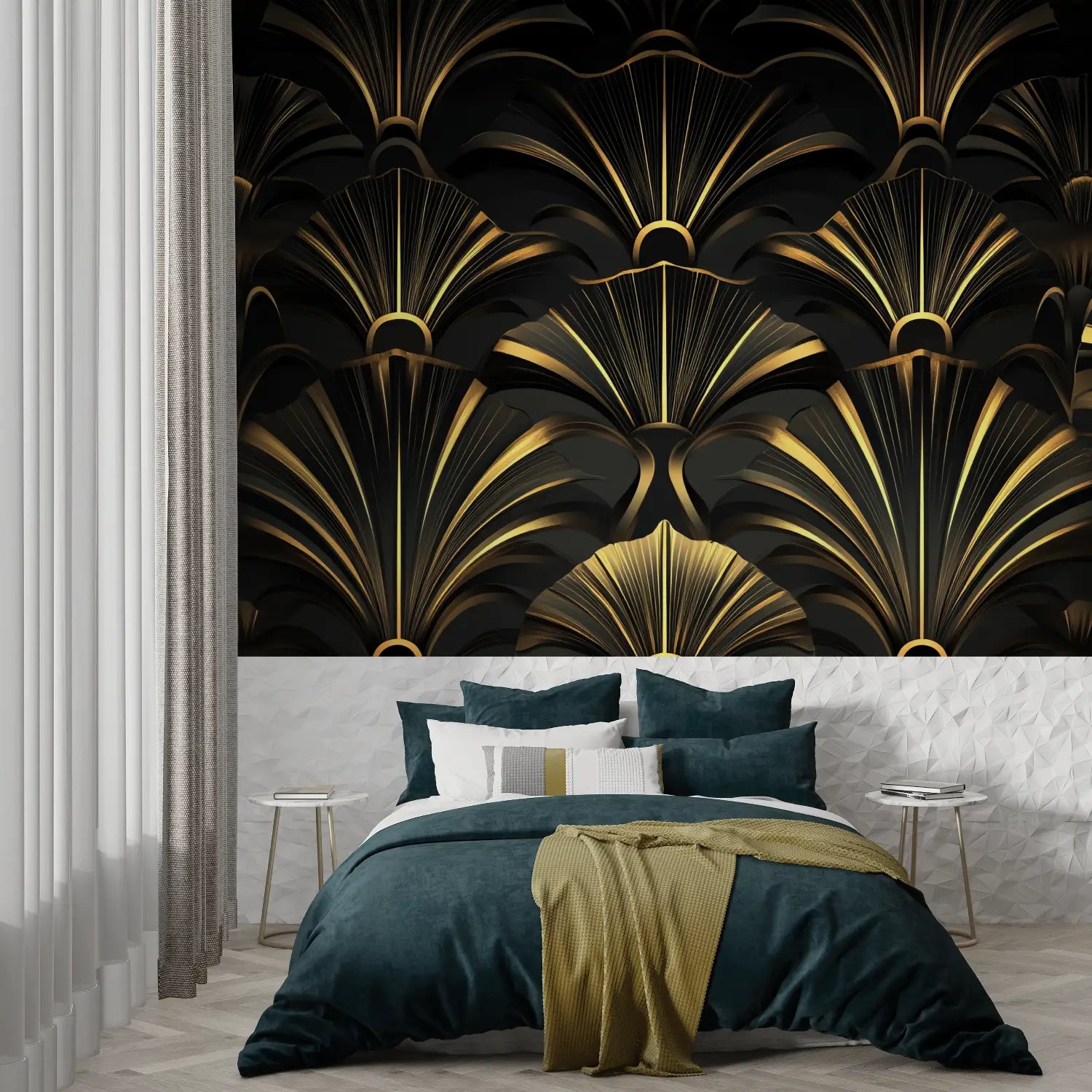 Art &amp; Deco Wallpaper - Golden Fans