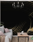 Black and White Wallpaper - Abstract Golden Ripples