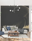 Black and White Wallpaper - Abstract Golden Ripples