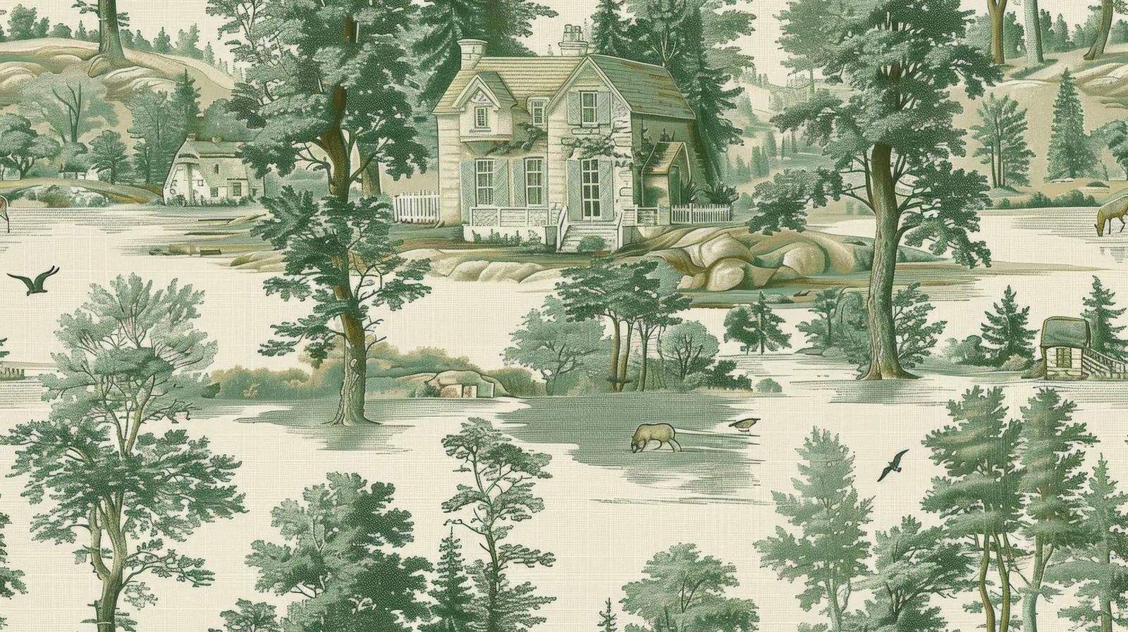 Landscape Wallpaper - Vintage Country House