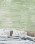 Retro Wallpaper - Green Watercolor Brush Effect