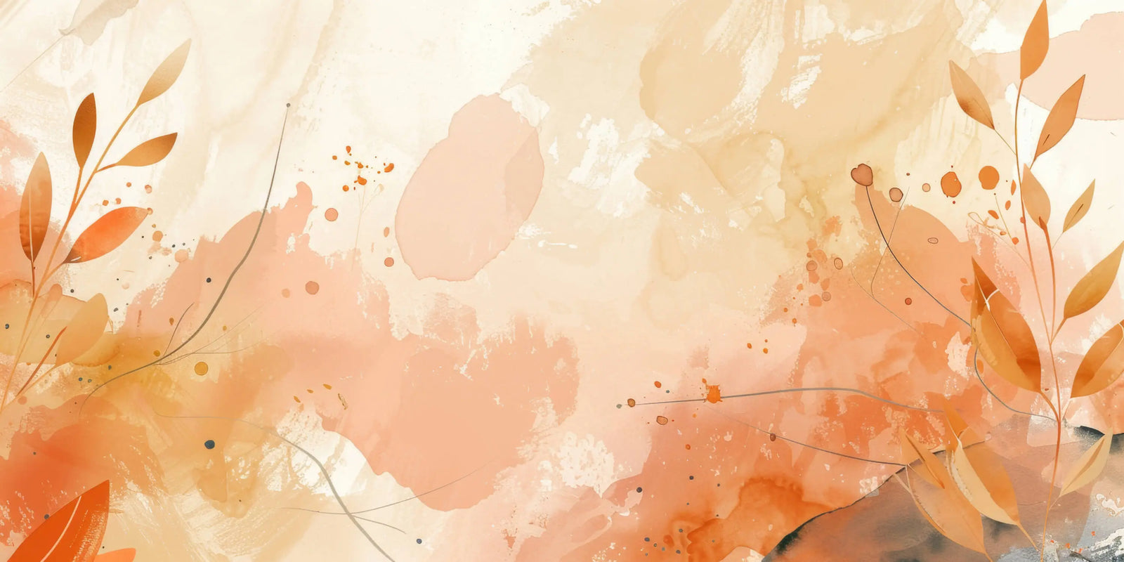 Floral Wallpaper - Amber Botanical Watercolor