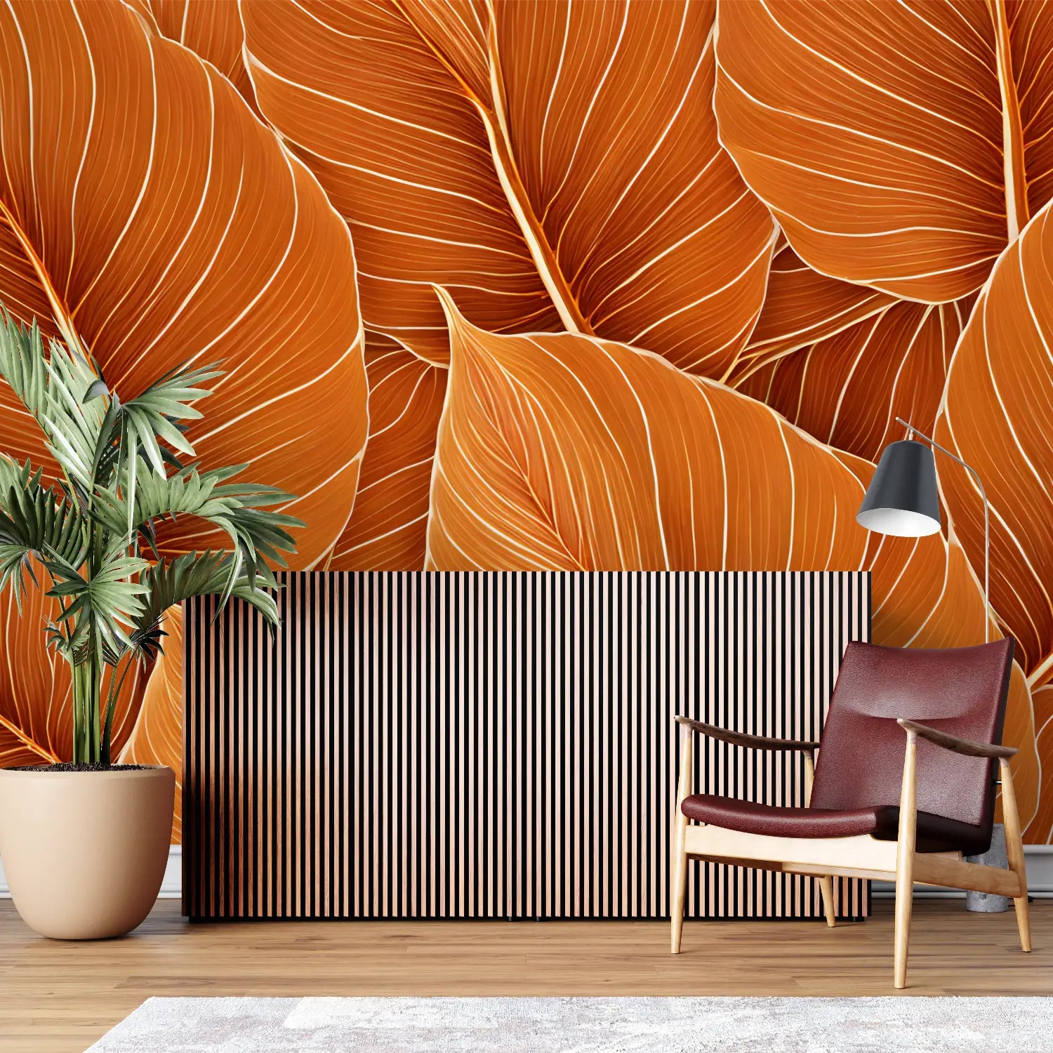 Foliage Wallpaper - Textured Leaves