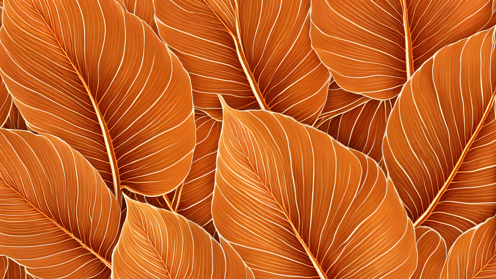 Foliage Wallpaper - Textured Leaves