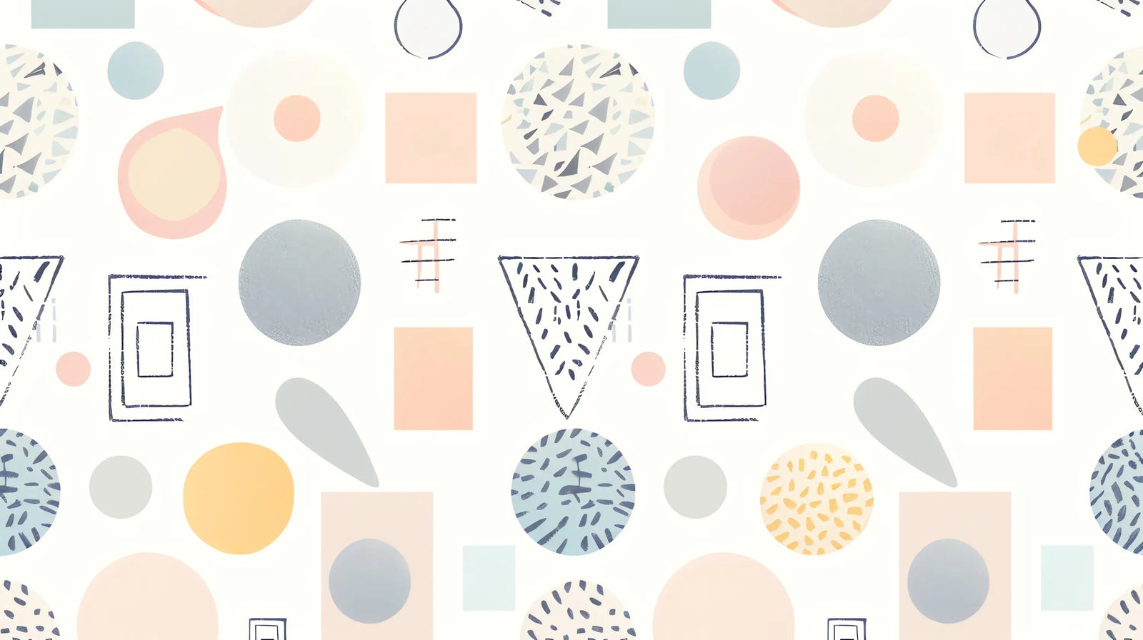 Papier Peint Géométrique – Formes Pastel Abstraites