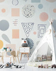 Geometric Wallpaper – Abstract Pastel Shapes