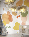Papier Peint Art & Déco – Formes Abstraites aux Teintes Douces