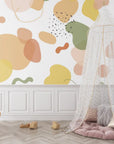 Papier Peint Art & Déco – Formes Abstraites aux Teintes Douces