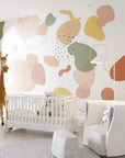 Papier Peint Art & Déco – Formes Abstraites aux Teintes Douces