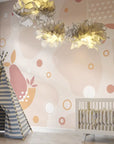 Art Deco Wallpaper – Graphic Pears and Powder Circles