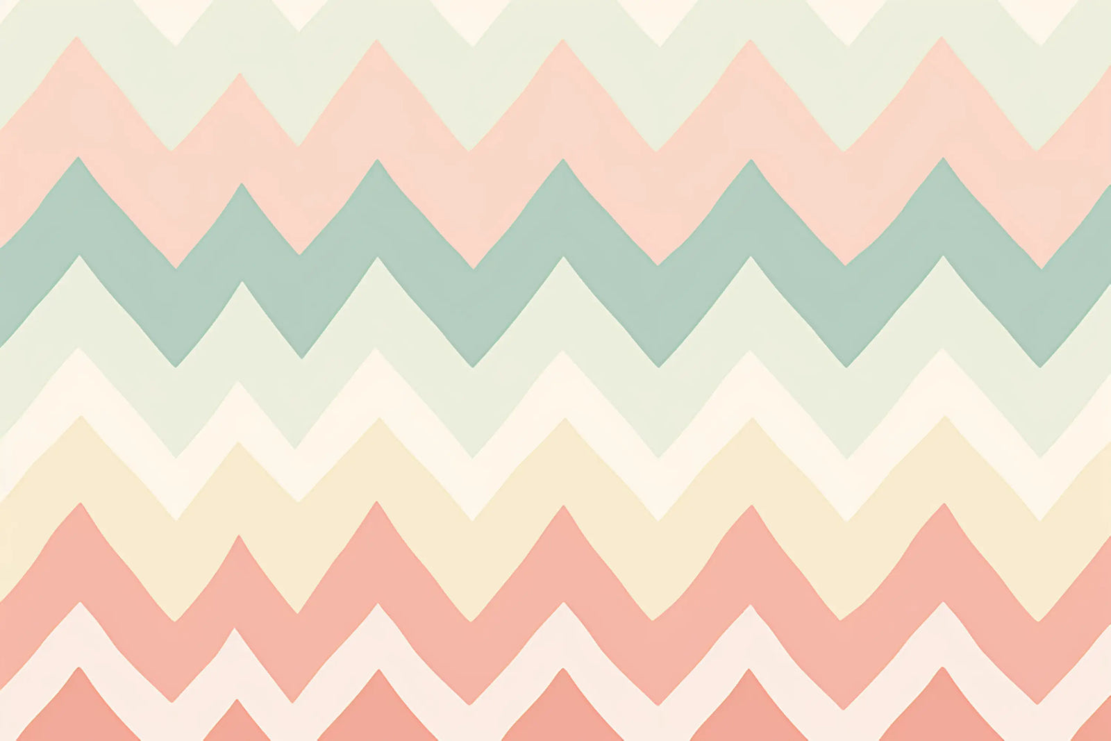 Papier Peint Géométrique – Zigzag Pastel et Douces Teintes