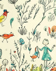 Papier Peint Enfant – Balade Rêveuse au Jardin des Oiseaux