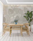 Floral Wallpaper - Delicate Flowers in Beige