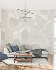 Floral Wallpaper - Delicate Flowers in Beige