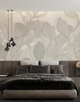 Floral Wallpaper - Delicate Flowers in Beige