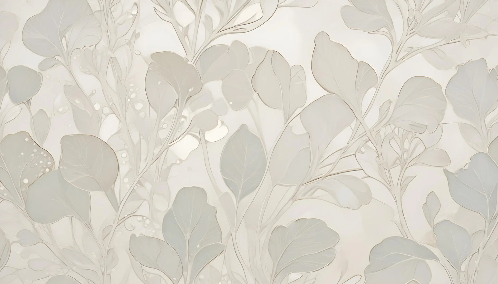 Floral Wallpaper - Delicate Flowers in Beige
