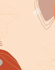 Papier Peint Abstrait - Beige Et Terracotta