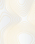 Geometric Wallpaper – Golden Curves on Ivory Background