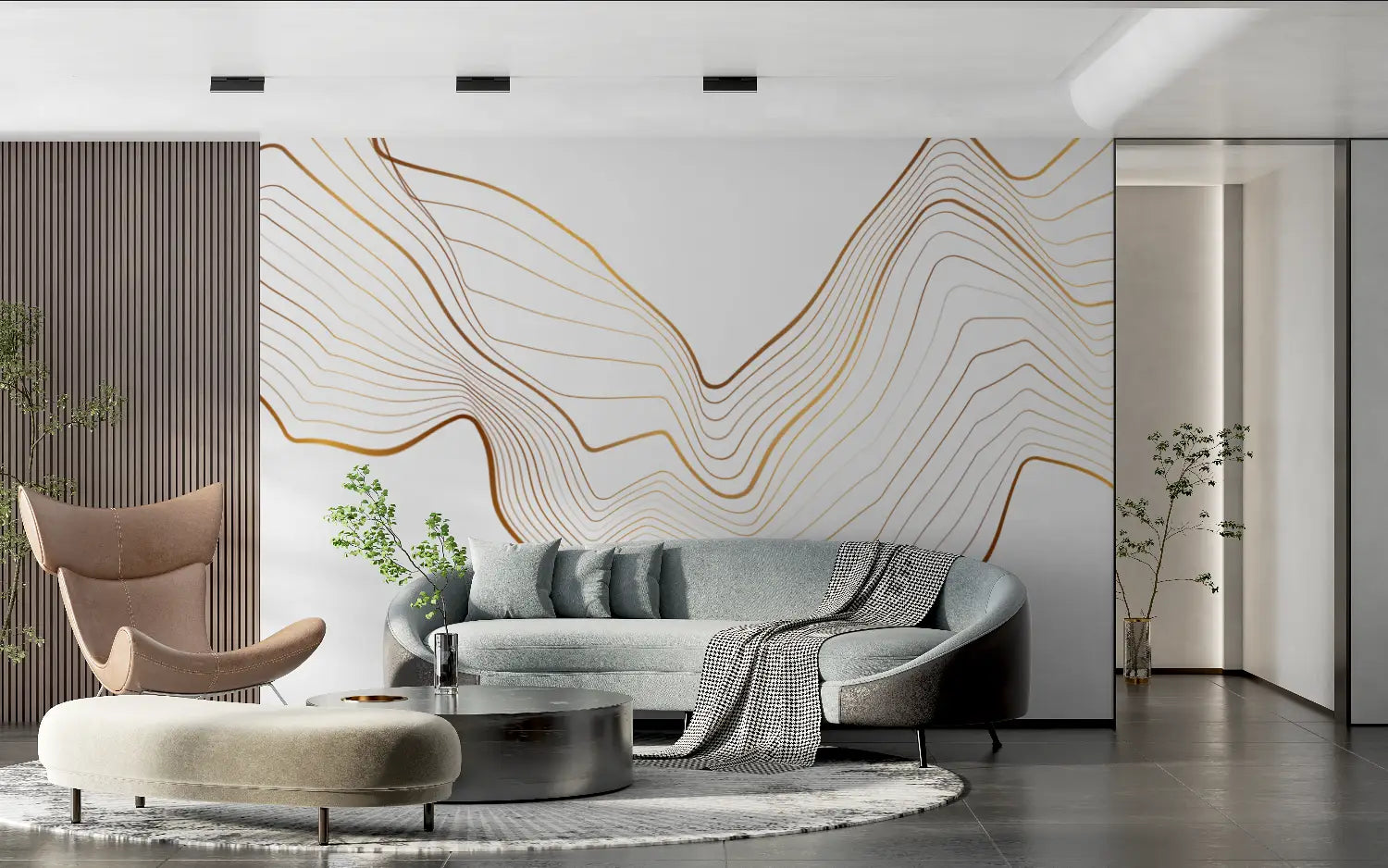 Art &amp; Deco Wallpaper – Golden Waves