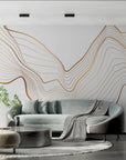 Art Deco Wallpaper – Golden Waves