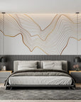 Art Deco Wallpaper – Golden Waves