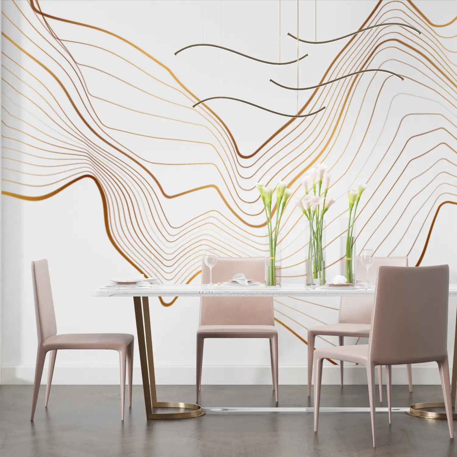 Art &amp; Deco Wallpaper – Golden Waves