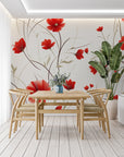 Papier Peint Floral - Coquelicots Légers