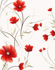 Papier Peint Floral - Coquelicots Légers