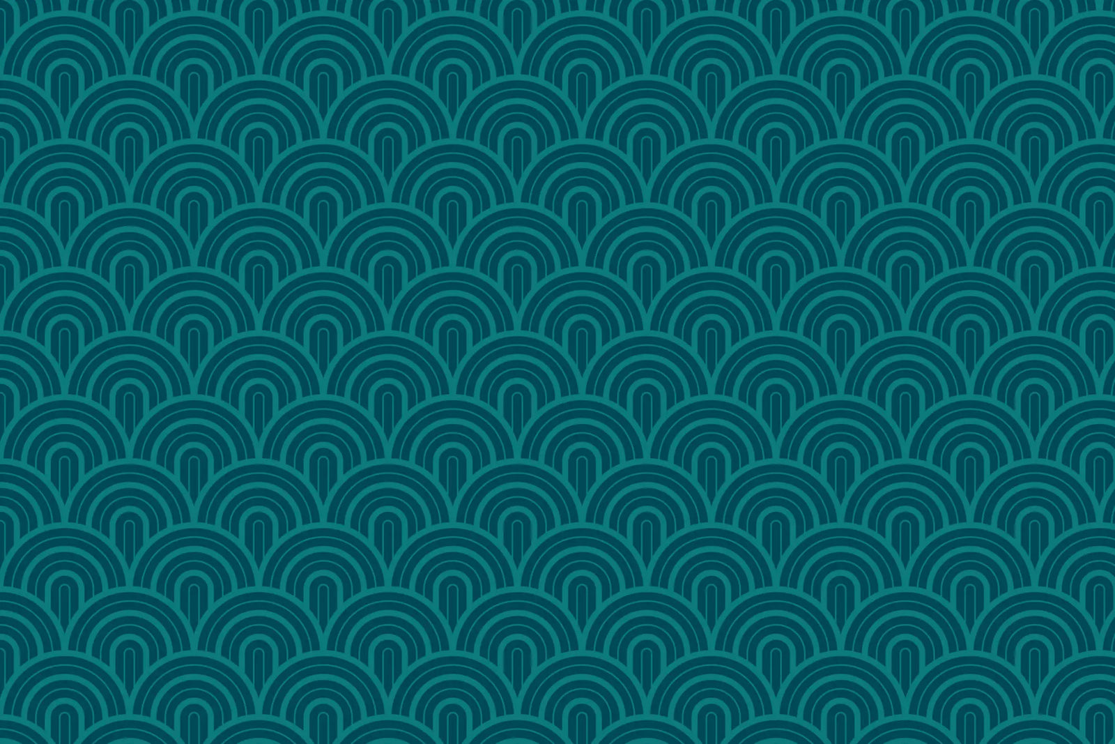 Papier Peint Japonais - Vagues Seigaiha Émeraude