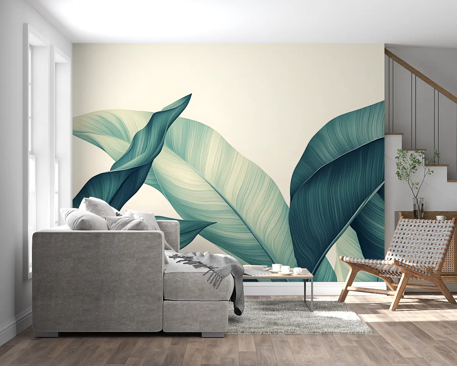 Tropical Wallpaper – Water Green Palms