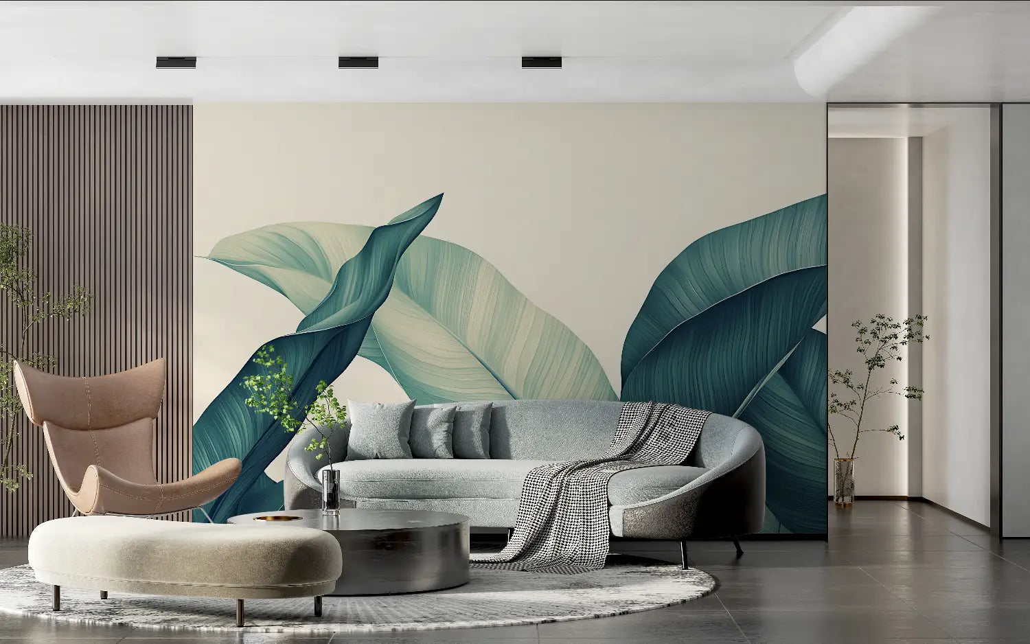 Tropical Wallpaper – Water Green Palms