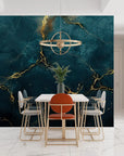 Stone Wallpaper - Dark and Gold Marbling
