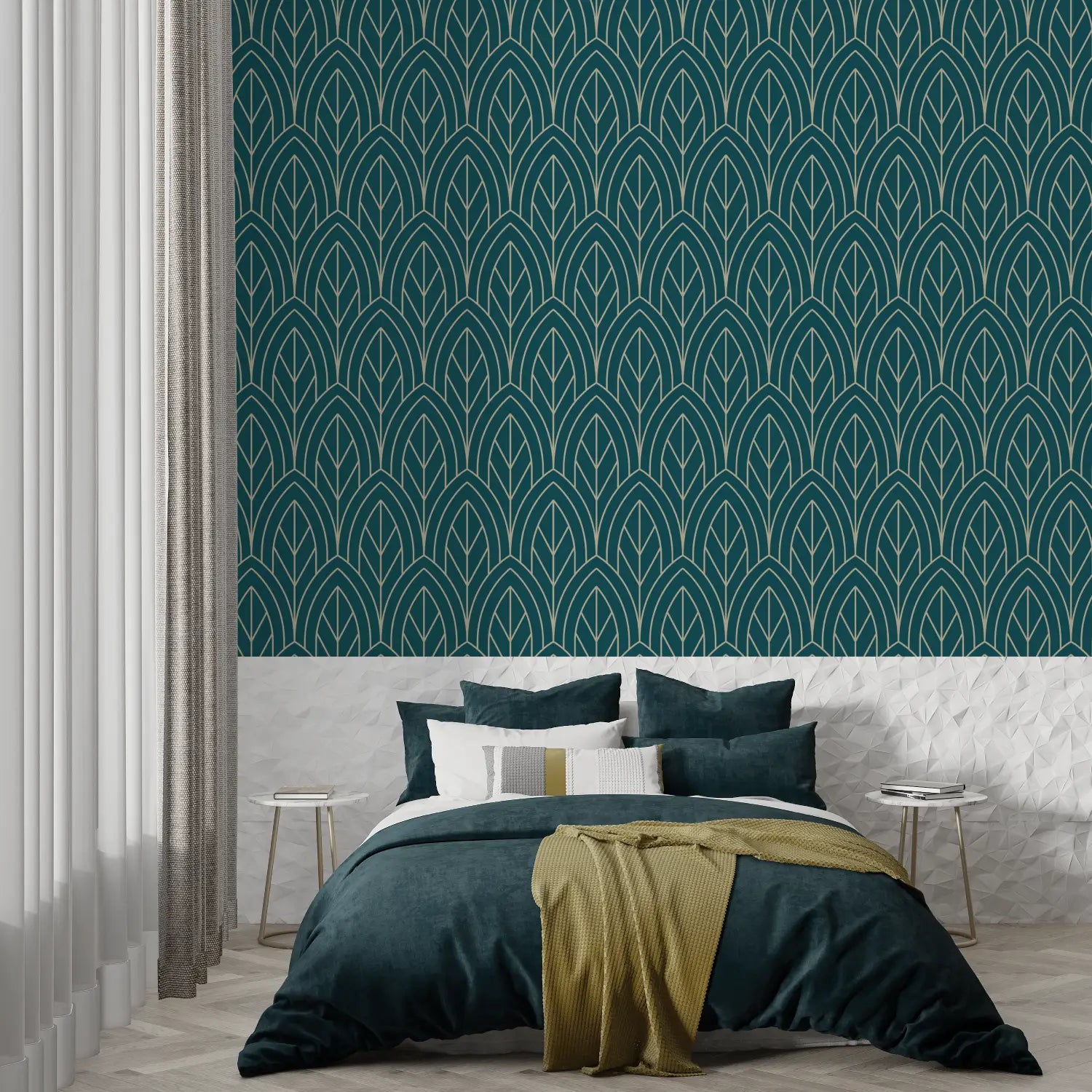 Japanese Wallpaper - Graphic Linear Foliage