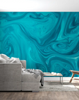 Papier Peint Art & Déco - Marbrures Fluides Océan