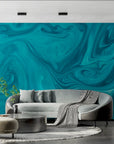 Papier Peint Art & Déco - Marbrures Fluides Océan
