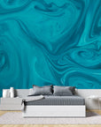 Papier Peint Art & Déco - Marbrures Fluides Océan