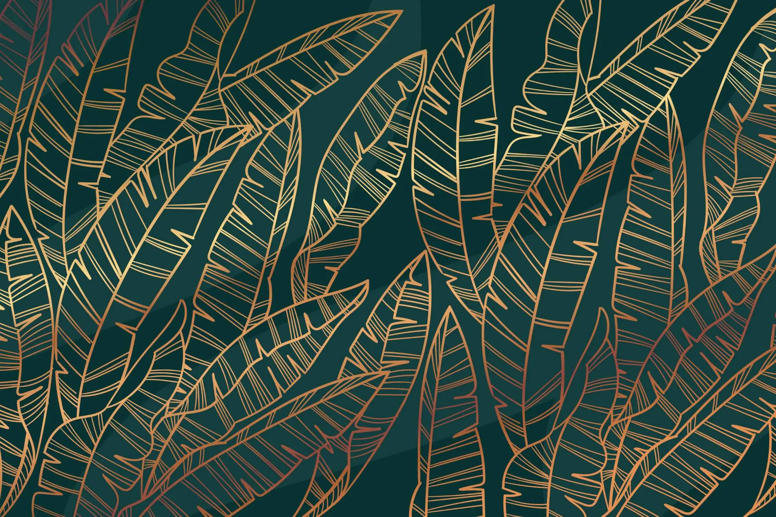 Papier Peint Feuillage - Bananiers Dorés