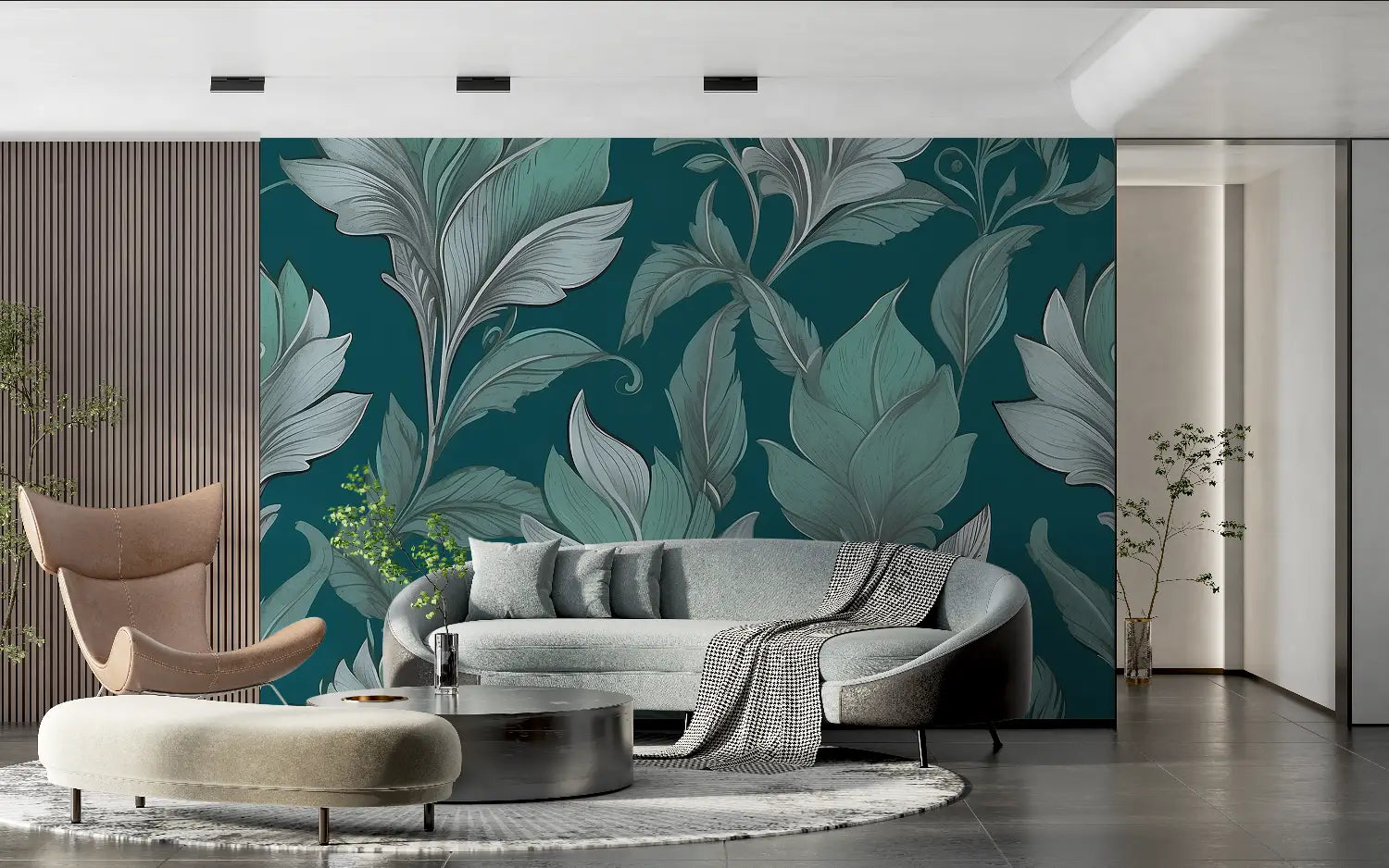 Foliage Wallpaper - Graphic Slender Branches