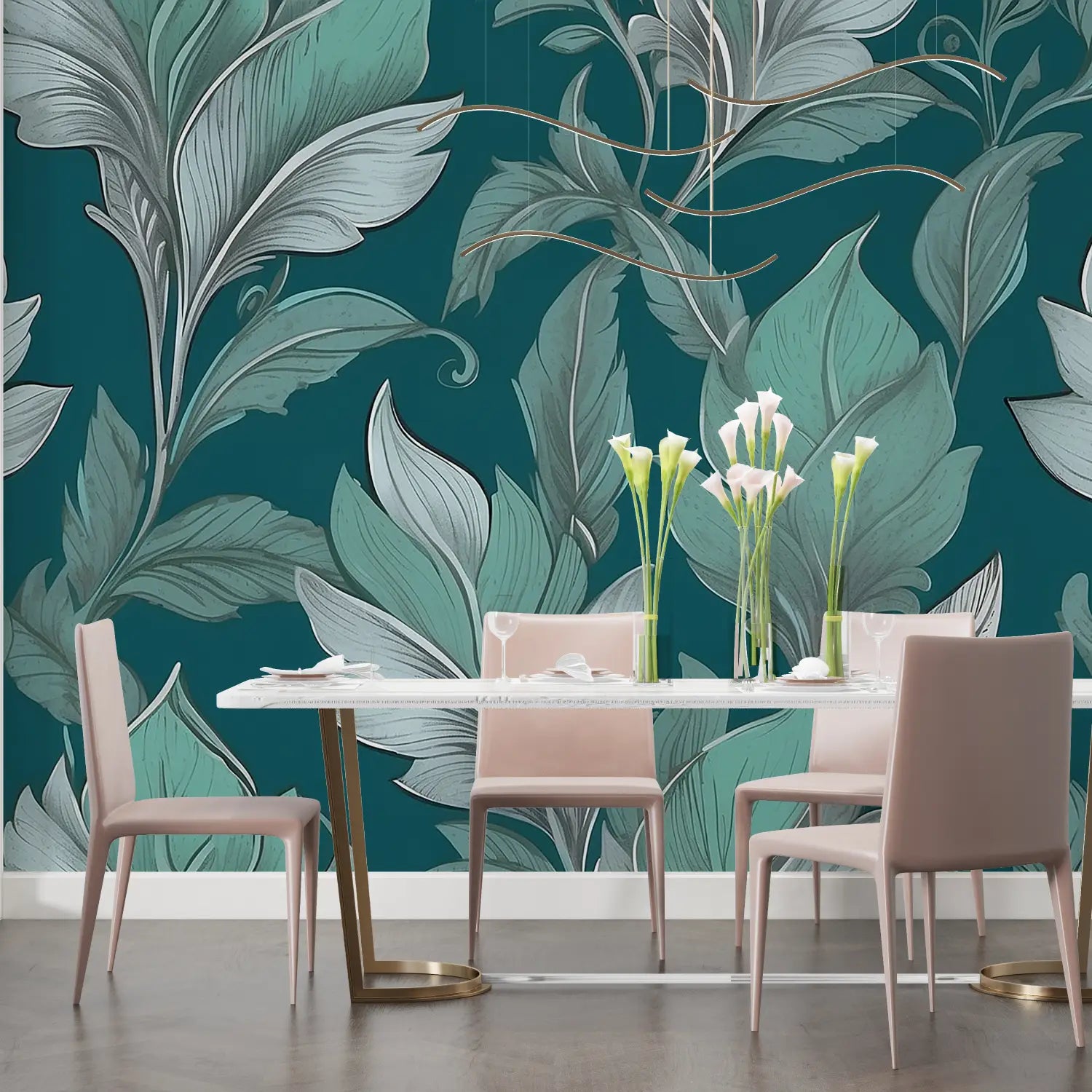 Foliage Wallpaper - Graphic Slender Branches