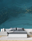 Papier Peint Art & Déco - Vortex Azur et Or
