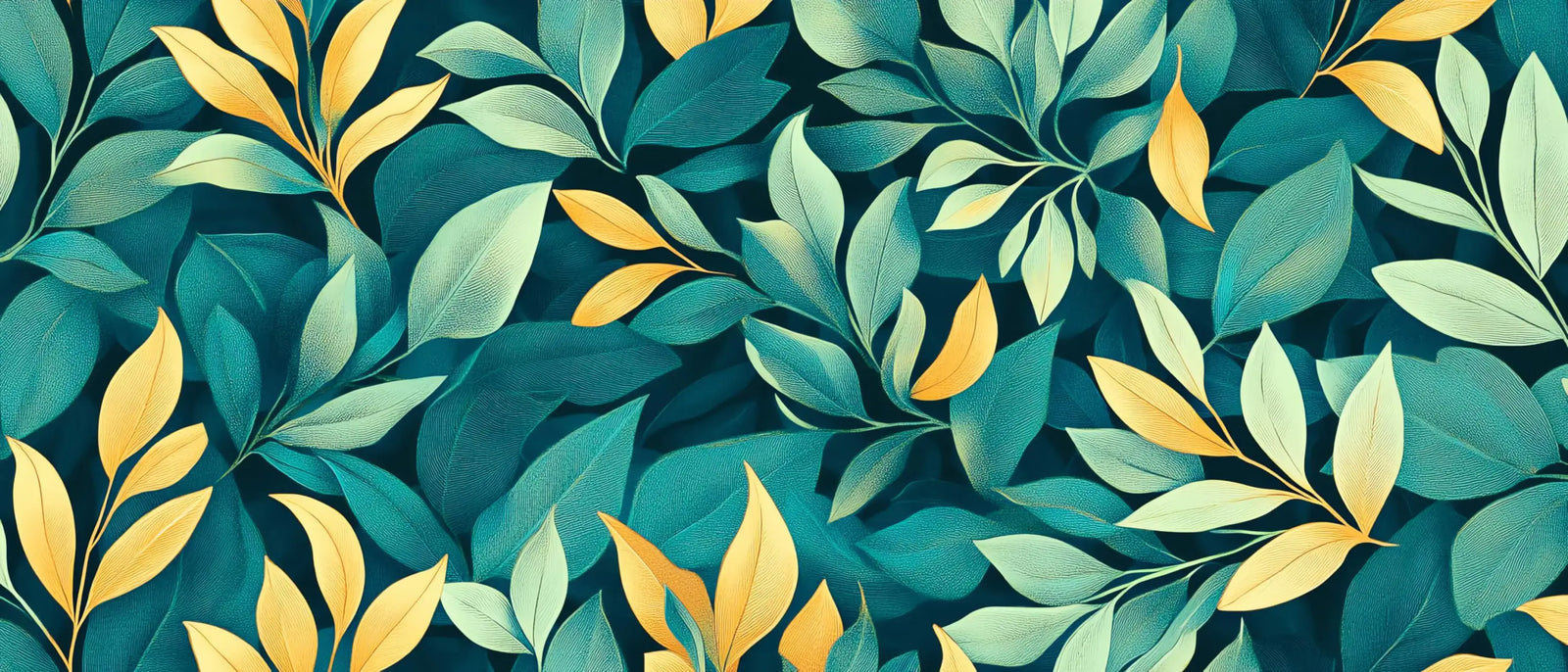 Foliage Wallpaper - Soft Yellow and Green Leaves